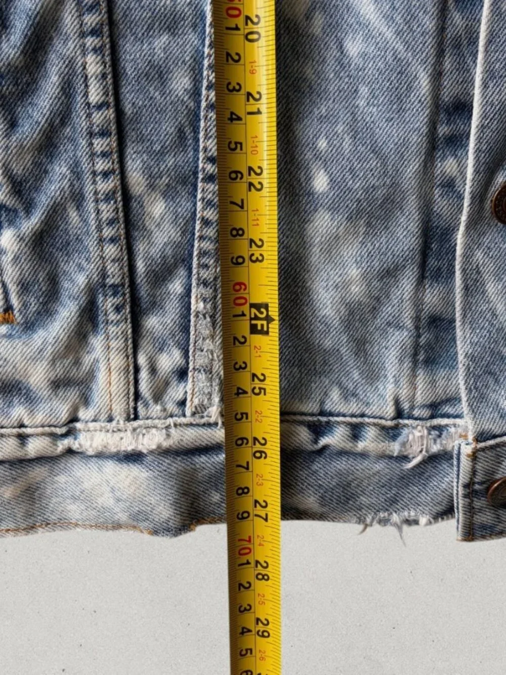 Vintage Levi's 70507 Black Label Denim Jacket L Made in USA Bleach Wash 90s - Picture 13 of 13